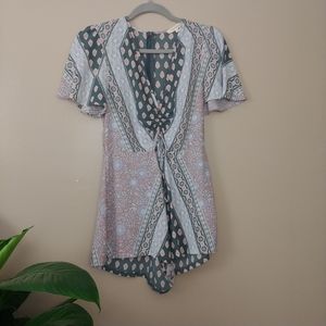 Olivaceous Size Small Romper Pink Grey
